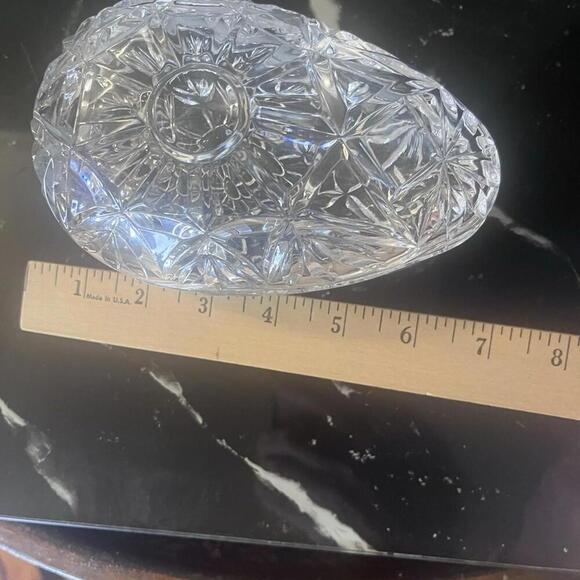 Bohemia Crystal 7” Egg Crystal Czech Republic Glass Crystal Two Piece Brilliant‎ - Picture 6 of 15